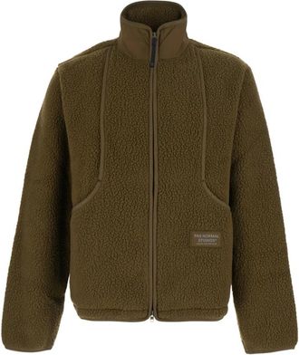 Pas Normal Studios Off-Race Pile Fleece Jas - Heren - Fleece jassen - Groen - M - Polyester - Fitness