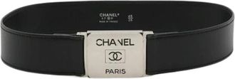 Chanel Pre-owned Leather belts - Dames - Vintage Accessoires - Zwart - ONE Size - Leer - Vintage