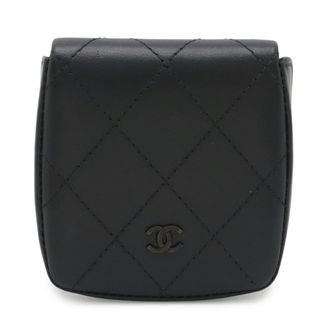 Chanel Black Leather Coin Purse/Coin Case (Pre-Owned)