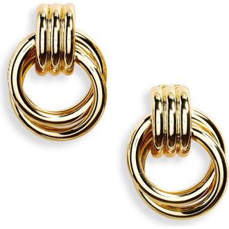 BaubleBar Interlocking Hoop Earrings in Gold at Nordstrom