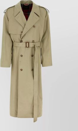 Balenciaga detachable belt cotton trench