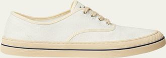 Loro Piana Raw Canvas Low-Top Sneakers