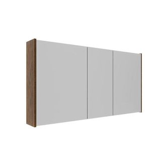 Saniclass Holz Atelier Spiegelkast - 120x63x16cm - inclusief zijpanelen - Walnut pure