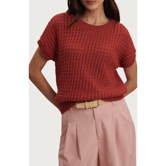 Varley Denny Pointelle Knit Top in Bossa Nova at Nordstrom, Size Xx-Small