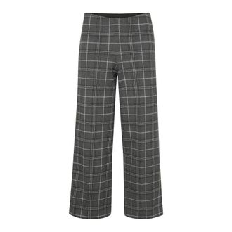 Part Two Grey Check Wide Leg Trousers - female - Part Two - Wide Trousers - Gray - 2XL - Trousers