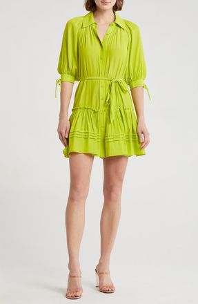 Ramy Brook Alianna Belted Shirtdress in Lime at Nordstrom Rack, Size Xx-Small