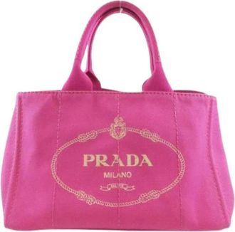 Prada Pre-owned Canapa Tote Bag - Dames - Vintage Shopper - Roze - ONE Size - Vintage
