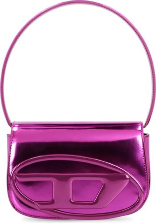 Diesel Womens Leather Shoulder Bag 1dr Fuchsia Cow Hide Handbags Hand