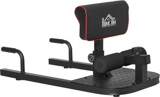 HOMCOM 3-en-1 profundo sissy squat 50x97x56.5 cm negro