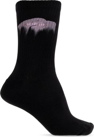 Balenciaga Socks, male, Black, Size: XL Logo Socks