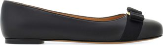 Ferragamo Black Varina Soft Leather Ballet Flats