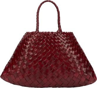 Dragon Diffusion Santa Croce Woven Tote - Dames - Shoppers - Rood - ONE Size - Leer - Tassen