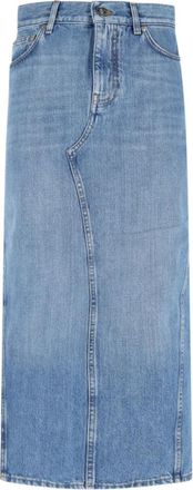 Givenchy Blauwe Denim Rok met Zakken - Dames - Spijkerrokken - Blauw - 2XS - Denim - Rokken