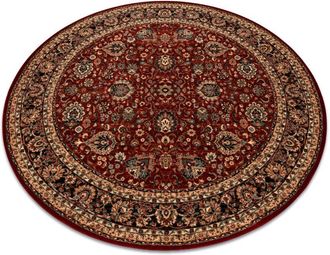 RugsX Rugsx - Alfombra De Lana Kashqai 4362 300 Circulo Ornamento Burdeos / Negro Red Circulo 160 Cm