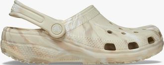 Crocs Womens Crocs 206867-2Y3 CLASSIC MARBLED Womens Clogs Bone/Multi - Cream - Size: 5