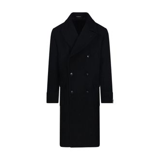 Tagliatore Double-Breasted Jas - Heren - Mantel - Zwart - XL - Wol - Jassen
