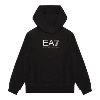 Emporio Armani Cotton Sweatshirt - male - Emporio Armani EA7 - Kids Sweatshirts - Black - 6 Y - Kids
