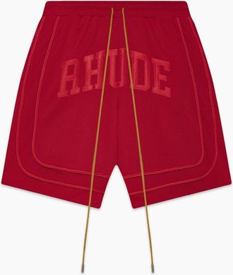 Rhude Mens Baggy Mesh Shorts Red - Size: 37/36/32