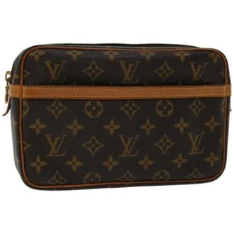 Louis Vuitton Pre-owned Canvas clutches - Dames - Pre-owned - Bruin - Maat: ONE Size Leer