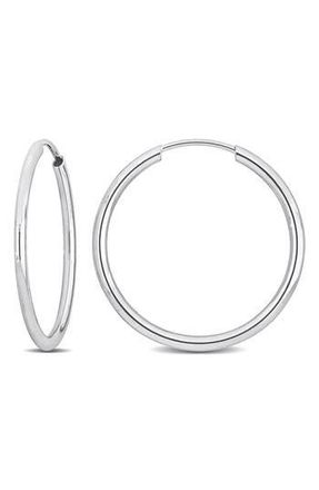 Delmar 14K Gold Hoop Earrings, 20mm in White Gold at Nordstrom Rack