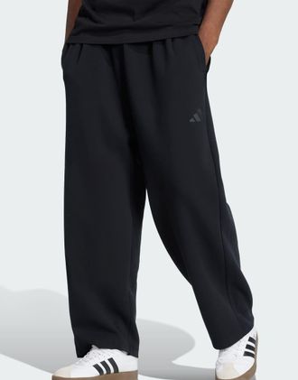 adidas Soft Lux - Pantaloni dritti neri-Nero