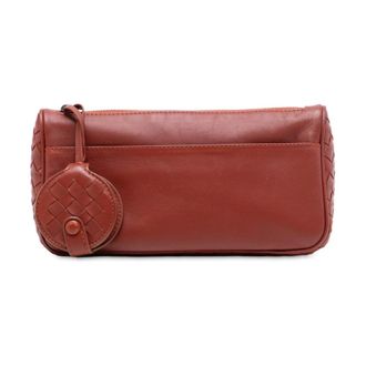 Bottega Veneta Pre-owned Clutches, female, Brown, Size: ONE SIZE Pre-owned Vintage Leather Pouch Bag
