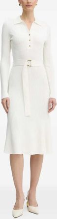 Marciano Midi-jurk met polokraag en knopen - Wit