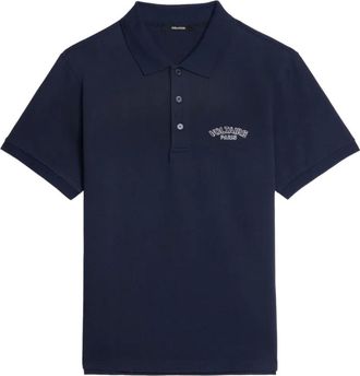Zadig&Voltaire Polo Dimitri con ricamo - Blu