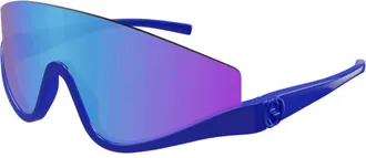 Gucci Blue Gradient Shield Ladies Sunglasses GG1650S 010 99