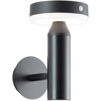 Brilliant Aplique Exterior - Brilliant - Magua - Led Y Solar - Metal Y Pl&aacute;stico - 3,7 W - Negro