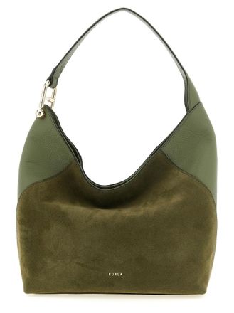 Furla Green Lara Medium Shoulder Bag