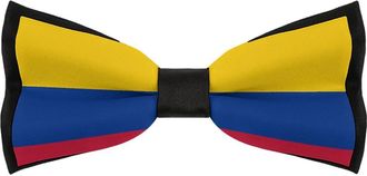 Generic Colombian Flag Bow Ties for Men Classic Adjustable Pretied Bowties for Business Wedding Party
