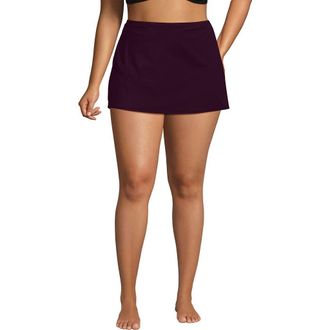 Lands End Slender Separates Tummy Control Swim Skirt Swim Bottoms in Dark Wine at Nordstrom, Size 24W