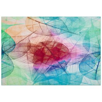 Beliani Beliani - Alfombra Multicolor 160 X 230 Cm Estampado De Hojas Pelo Corto Estilo Moderno Antakya
