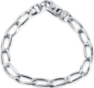 Pompeii3 Mens Long Link Curb 14k Gold (21gram) or Platinum (34gram) 7.5mm Bracelet 8.5
