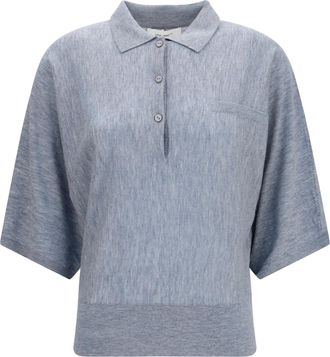 Lisa Yang Womens Sweater Norie Dark Mist Cashmere