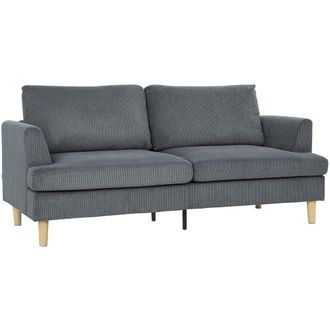 HOMCOM Sof&aacute; 3 plazas 188x80x86 cm gris oscuro