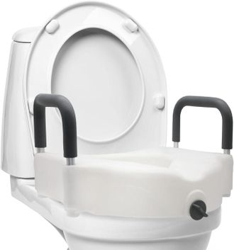 OEM Asiento De Inodoro Elevado Con Reposabrazos Extra&iacute;bles, Elevador De 11,4 Cm, Clip De Bloqueo, Compatible Con La Mayor&iacute;a De Los Inodoros - Otros