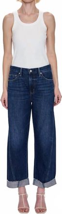 Pistola Denim Kacey Mid Rise Cuffed Straight Jeans In Cultivate