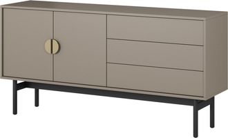 Selsey Selsey Stoon Ii - Mueble Tv Con 2 Puertas Y 3 Cajones - 154 Cm - Gris Piedra