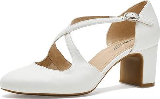 Life Stride Tracy Strappy Shoes High Womens Heels Bright White : 9.5 M (B), Faux Leather