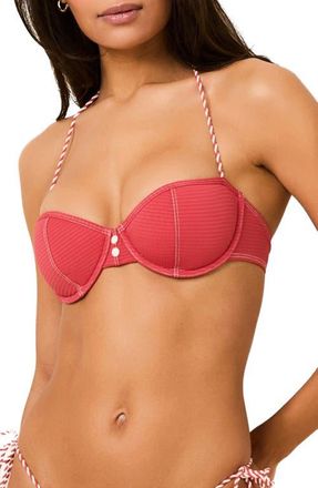Solid & Striped Harlow Rope Strap Underwire BIkini Top in Rooftop Red at Nordstrom, Size X-Small