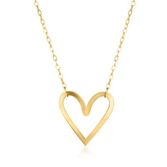 RS Pure by Ross-Simons Italian 10kt Yellow Gold Heart Necklace