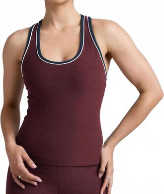 Beyond Yoga Spacedye Ready Tank In Midnight Burgundy Heather