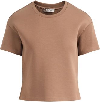 Max Mara Tops, Dames, Bruin, S, Katoen, Bussola T-shirt