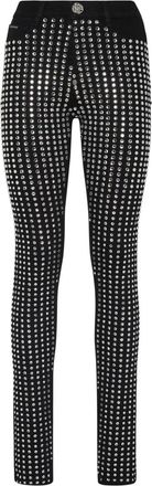 Philipp Plein crystal-embellished cotton blend skinny jeans - women - Elastane/Cotton/Elastomultiester - 29 - Black