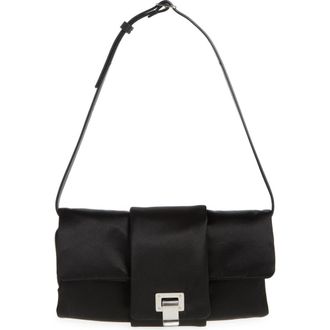 Proenza Schouler Flip Satin Shoulder Bag in 001 Black at Nordstrom Rack