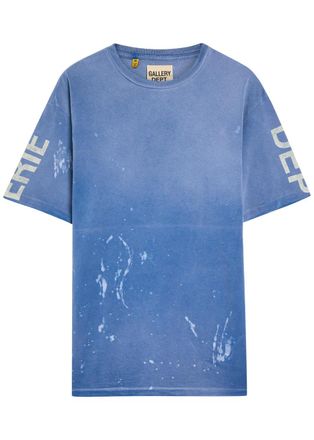 Gallery Dept. Painted French Collector Distressed Cotton T-shirt - Blue - XL