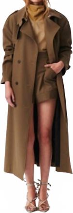 Iro Kalana Trench Coat In Dark Khaki