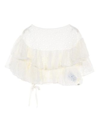 Chanel 1986-1988 asymmetrische katoenen blouse - Wit